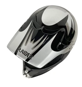 Casco de Motocross Raider MX2 Adulto Grande Negro Plateado Certificado DOT con FUNDA - Imagen 1 de 12