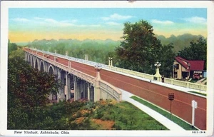 New Viaduct Ashtabula Ohio Postcard 5022-29-N Unposted - Picture 1 of 2