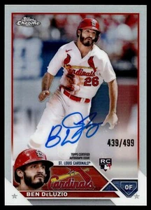 2023 Topps Chrome Update BEN DELUZIO REFRACTOR AUTO 439/499 CARDINALS RC RA-BDL - Bild 1 von 2
