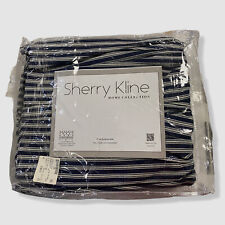 $275 Sherry Kline Home Blue White Queen Country Toile Striped Bed Dust Skirt