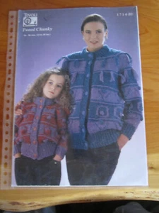 KNITTING PATTERN TIVOLI TWEED CHUNKY GREAT **** MUST SEE - Picture 1 of 2