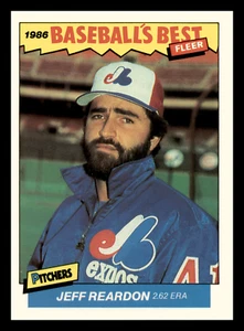 1986 Fleer Baseball's Best Jeff Reardon Montreal Expos #26 Near Mint NM - Picture 1 of 2