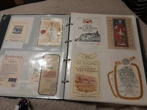 VINTAGE WINE LABELS 250+ IN ALBUM 1980s 1990s etc. - Picture 1 of 24