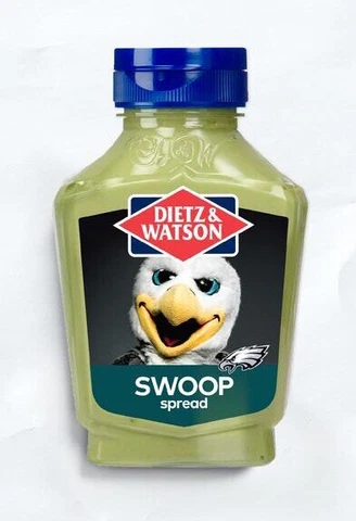 Philadelphia Eagles Swoop Sauce Dietz Watson Wasabi Mustard NFL Football Mascot Cover