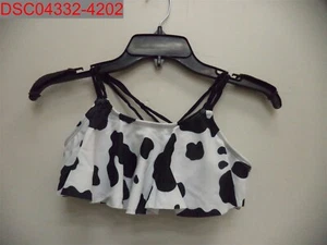 Soly Hux Girls Black White Cow Print Crisscross Back Bikini 150/12 X002X0M2U7 - Picture 1 of 7