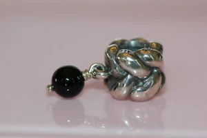 NEW PANDORA ONYX BRAIDED CHARM DANGLE RETIRED 790388O BEWARE FAKES! 100%+FB - Picture 1 of 6