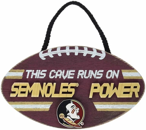 Florida State Seminoles 4"x6" Wood Sign Power Design [NEW] NCAA Banner Wall Cave Cover