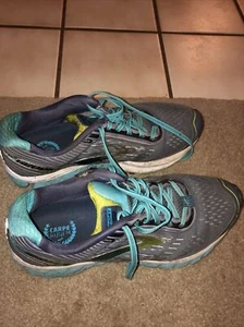 Brooks Womens Ghost 9 1202251B151 Gray Blue Lime Running Shoes Lace Up Size 9 - Picture 1 of 5