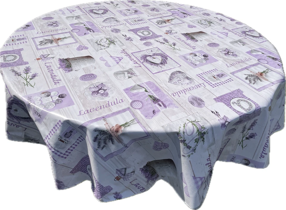 1KDREAMS Tovaglia Rotonda Plastificata PVC Antimacchia Made in Italy | Cerata da Tavolo