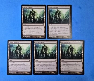 5 Dread Statuary Worldwake 2010 Mtg Magic Card Colorless Land Mana 135 - Image 1 of 2