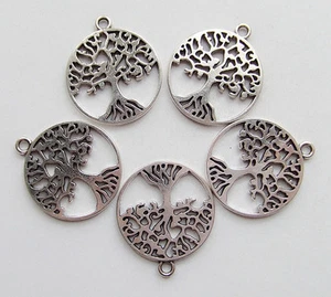 5pz charms ciondoli albero della vita colore tibetano 29x25mm  bijoux  - Foto 1 di 1