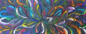 SELINA NUMINA - Authentic Aboriginal Painting - COA & Two Photos of the Artist. - Bild 1 von 5