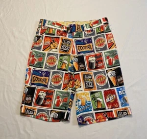 Loudmouth Men's Waist 30 Beer & Cocktail Print Golf Shorts Loud Mouth John Daly - Picture 1 of 16