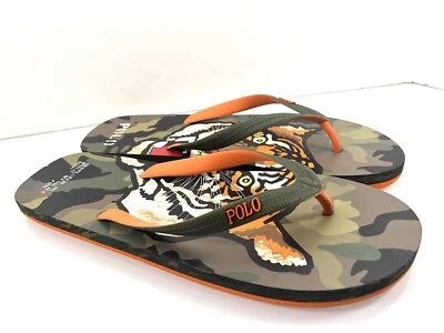 Sandalias Chanclas Polo Ralph Lauren Whitlebury II Estampado Tigre Camuflaje Talla 11 Foto 1 de 3