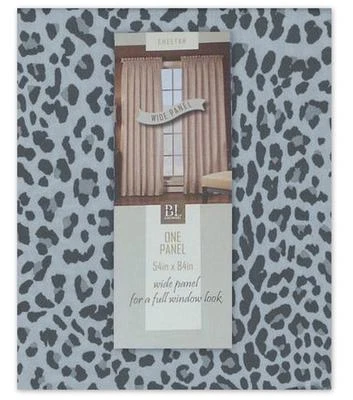 BL Home Boys Kids Teens Safari Black Blue Gray Cheetah ONE Window Panel 54"x84" - Image 1 of 2