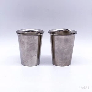 2x Kurtz u. Co.Tin Cup Snaps Cup Pewter (6,5 X 8 CM) - Picture 1 of 11