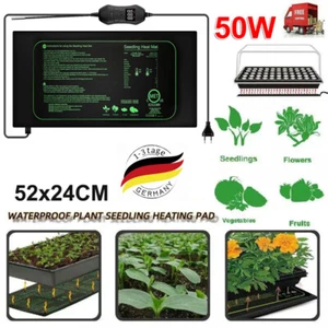 Heizmatte Pflanzen mit Thermostatregler für Sämling Pet Reptile Wärmematte 50W - Bild 1 von 19