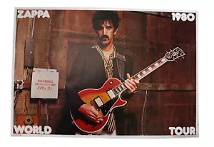 FRANK ZAPPA 1980 WORLD TOUR POSTER VINTAGE CELSIE PUBLICATION - Picture 1 of 1