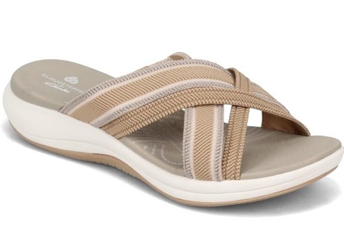 Sandali Clarks Cloudsteppers Sport Slide Beige Taglia 10M Ottime Condizioni