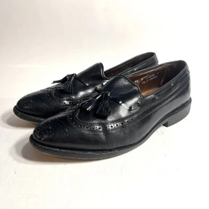 Allen Edmonds Manchester Wingtip Tassel Loafers Men's Size 9.5 D 8507 Black - Picture 1 of 6