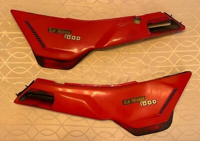 Juego de paneles laterales Moto Guzzi LeMans IV V OEM P/N 28476362 28476361 USADO 1984 1985 Foto 1 de 4