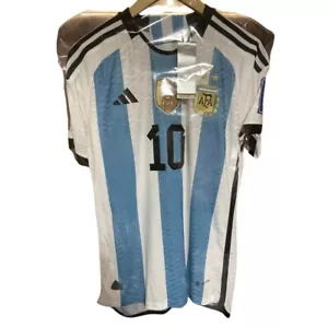 2022 WC ArgentinaLionel Messi #10 Authentic Jersey Size M Full Patch Unused - Picture 1 of 3