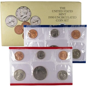 1990 Uncirculated Coin Set U.S Mint Original Government Packaging OGP - Picture 1 of 1