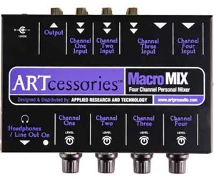 MacroMix 4-Kanal Kompakt Audio Line Mixer mit unabhängiger Lautstärkeregler - Bild 1 von 5