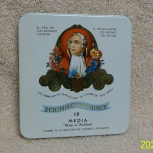 VINTAGE SCHIMMELPENNINCK -10 MEDIA - CIGAR TIN - w/CCIGARS -HOLLAND-  RARE- MINT - Picture 1 of 12