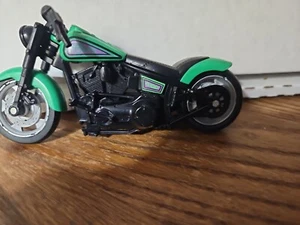 Green Harley Davidson Model - Hot Wheels Fat Ride - Preowned Collectible - Picture 1 of 9