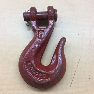 (3) Red Forged Alloy 1/2" Lifting Clevis Hooks With Pin New Free Shipping - Picture 1 of 2