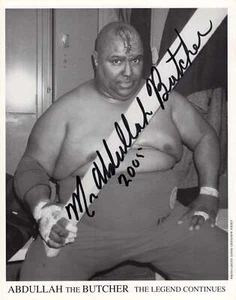 Abdullah The Butcher 8x10 NWA WCW foto firmada autografiada - Imagen 1 de 1