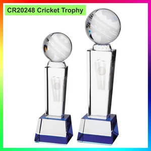 TROFEO CRICKET - Tribute Crystal Award - INCISIONE GRATUITA del valore di £6,99 trofei - Foto 1 di 3