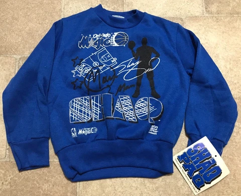 Vintage 1994 Orlando Magic Shaq Paq Shaquille O'neal Youth Sweatshirt Size S (4) Cover