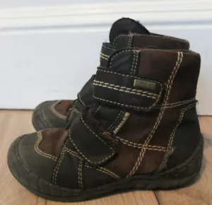 * Richter Wild Leder Stiefel Gr. 27 TOP Wolle gefuttert Braun / Schwarz - Bild 1 von 6