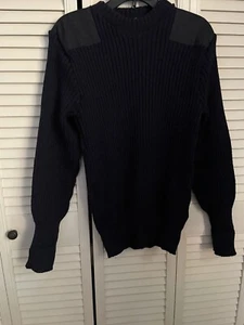 Cabelas Herren 100 % Wolle Outdoor Ausrüstung marineblau Pullover mit Schulter & Ellbogen Abdeckungen M - Bild 1 von 14