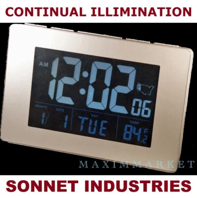 Continual Illumination Digital Atomic Clock with Large Numbers LCD Display - Image 1 of 3