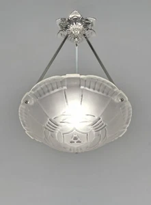 SABINO: a French 1930 Art Deco Anhänger ...... Kronleuchter Daum Müller Ära Frankreich - Bild 1 von 7