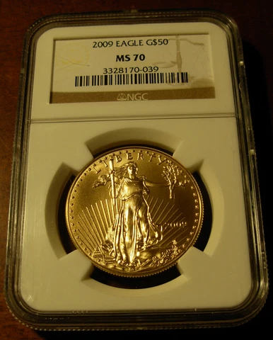 US 2009 Gold 1 oz $50 NGC MS70 Gold Eagle Cover
