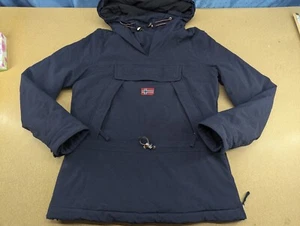 Napapijri Skidoo Womens Anorak Jacket Size M Hooded Thermal Warm Winter Blue - Picture 1 of 16