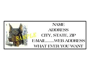 DOBERMAN PINSCHER ADDRESS LABELS COOL!!! #1 - Picture 1 of 1