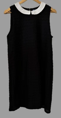 Ce Ce Strch Crocht Slvlss С Подкладкой Drss W Wht Peter Pan Cllr WM L Blk Twee Goth - Изображение 1 из 4