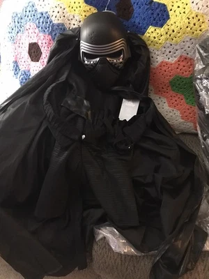 Disney Store Kylo Ren Costume Star Wars Size 13 Long Cape Gloves Mask New In Bag - Image 1 of 4