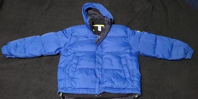 Abrigo Chaqueta Gap Puffer Juvenil Talla 7-8 7 8 Interior Polar Con Capucha Azul Negro Foto 1 de 4