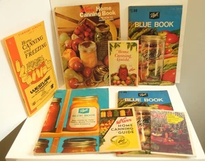 Lot 8 Vintage Midcentury Recipe Canning Cook Book Color Litho Ad Ball Blue Kerr - Picture 1 of 22