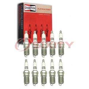 10 pc Champion Platinum Spark Plugs for 1999-2019 Ford E-350 Super Duty 6.8L nf - Picture 1 of 5