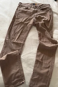 Pantalones J Crew Para Hombre 34x36 Beige 770 Pana Recto Preppy Chino 5 Bolsillos - Imagen 1 de 9