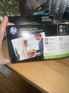 HP Photo Value Pack 57 Color Ink & 58 series 4x6 100 Sheets Expired 2012 - Picture 1 of 4