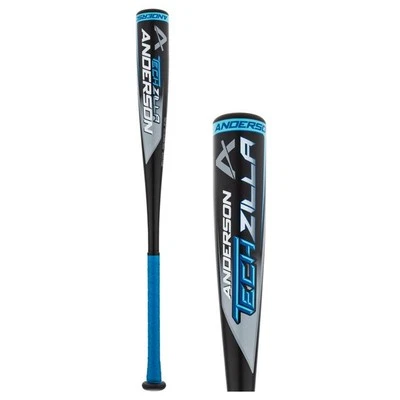 Nuevo bate de béisbol Anderson Techzilla -8 USSSA 1 pieza aluminio negro/azul Foto 1 de 2