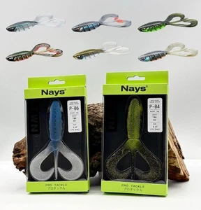 Nays TWN 60 6 Inch (15,25cm) 34g Doppelschwanz Twister 8 Farben Gummiköder DA - Picture 1 of 9